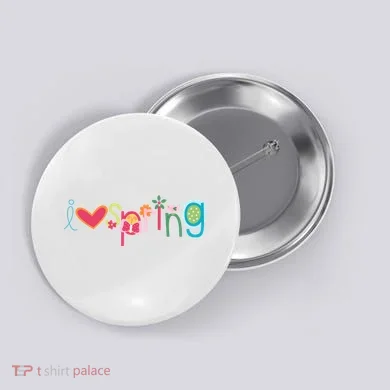 I Love Spring Colorful Button