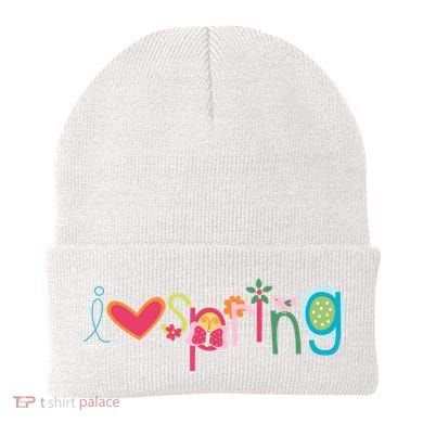 I Love Spring Colorful Beanie