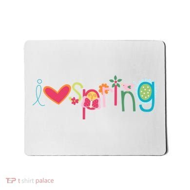 I Love Spring Colorful Mousepad