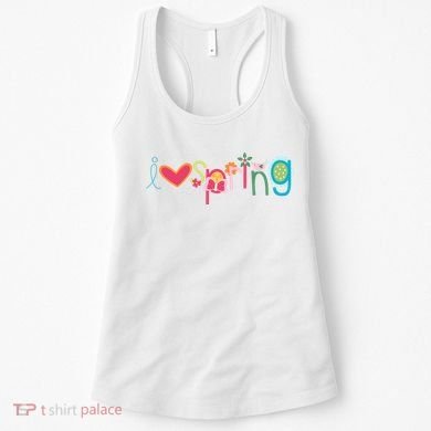 I Love Spring Colorful Women's Tank Top