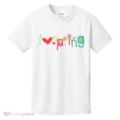 I Love Spring Colorful Kids T-Shirt