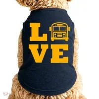 I Love School Buses, School Bus Lovers Doggie Tank thumb 0