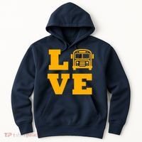 I Love School Buses, School Bus Lovers Hoodie thumb 0