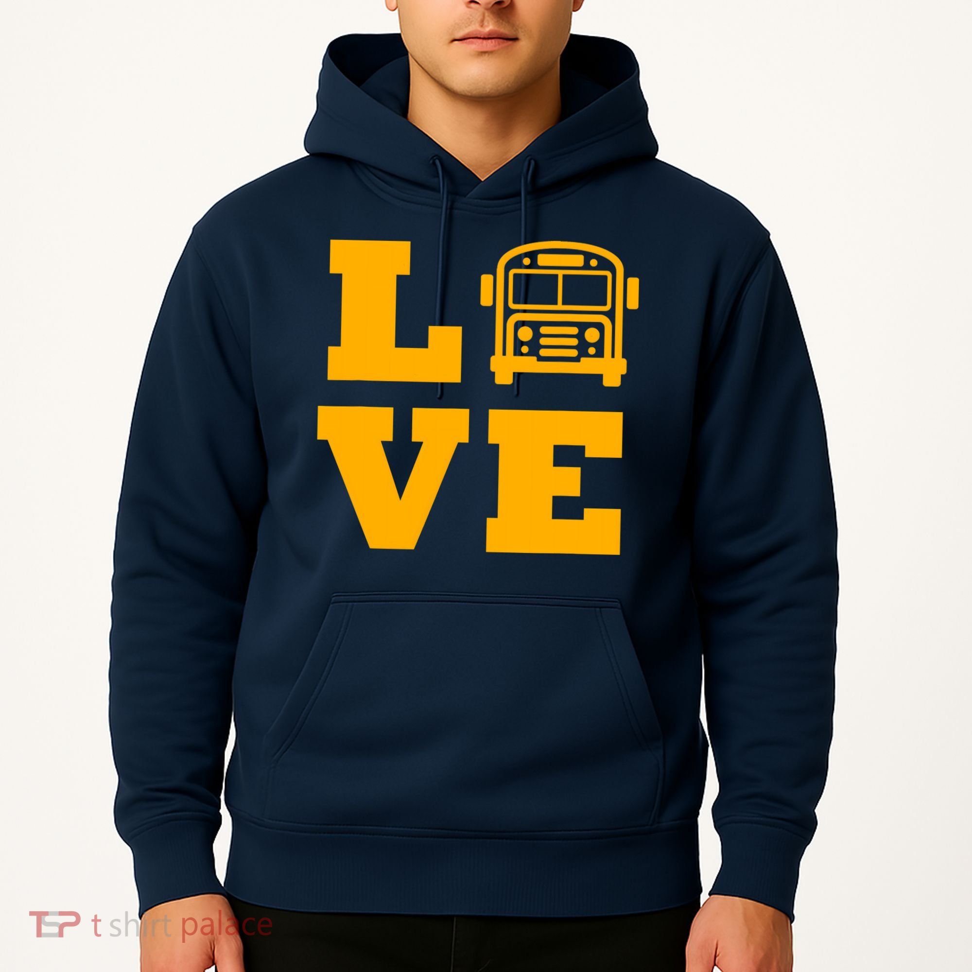 I Love School Buses, School Bus Lovers Hoodie