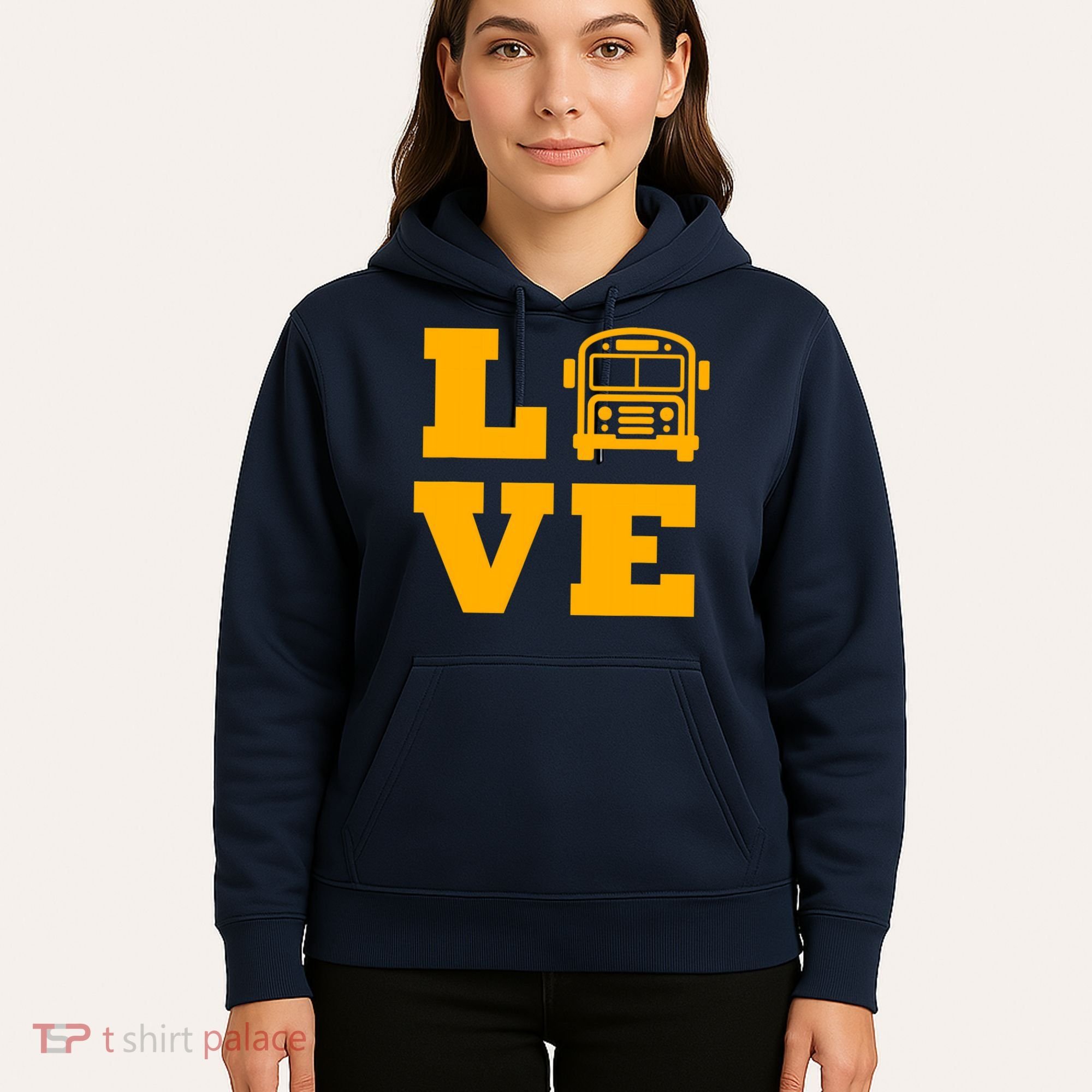 I Love School Buses, School Bus Lovers Hoodie