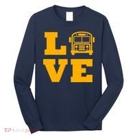 I Love School Buses, School Bus Lovers Long Sleeve Shirt thumb 0
