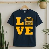 I Love School Buses, School Bus Lovers T-Shirt thumb 2
