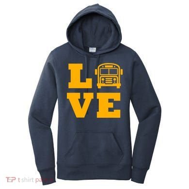 I Love School Buses, School Bus Lovers Women's Hoodie