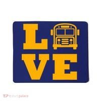 I Love School Buses, School Bus Lovers Mousepad thumb 0