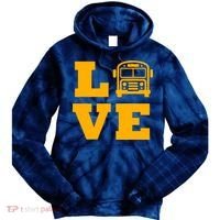 I Love School Buses, School Bus Lovers Tie Dye Hoodie thumb 0