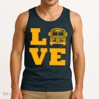 I Love School Buses, School Bus Lovers Tank Top thumb 3
