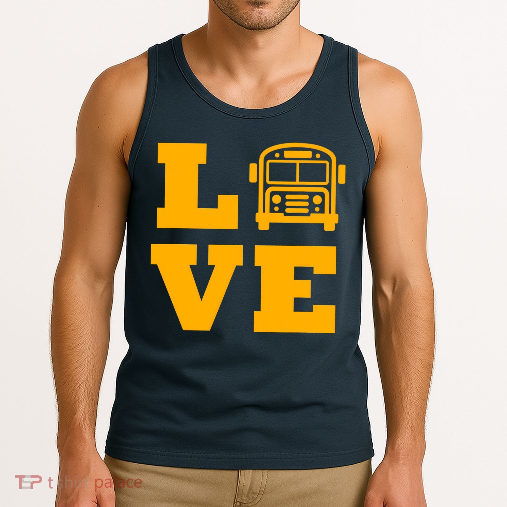 I Love School Buses, School Bus Lovers Tank Top