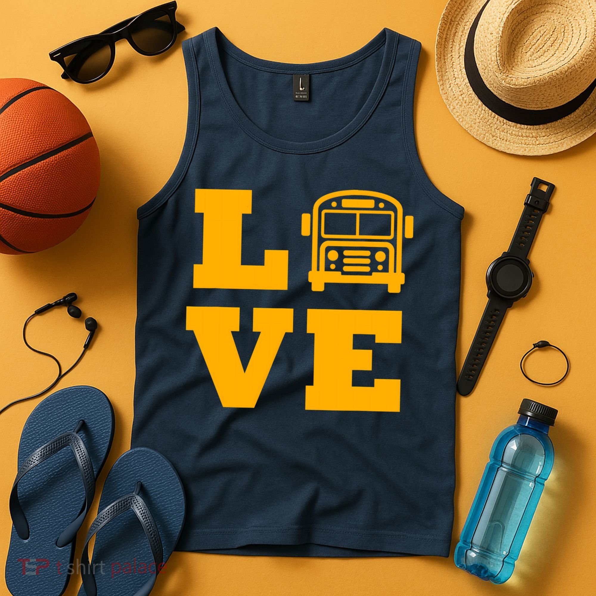 I Love School Buses, School Bus Lovers Tank Top