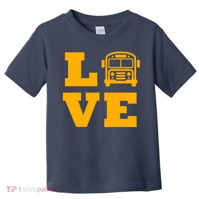 I Love School Buses, School Bus Lovers Toddler T-Shirt