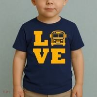 I Love School Buses, School Bus Lovers Toddler T-Shirt thumb 2
