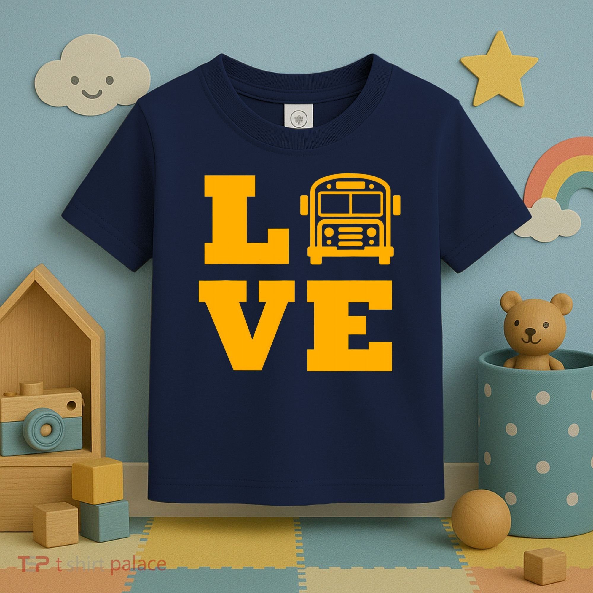 I Love School Buses, School Bus Lovers Toddler T-Shirt