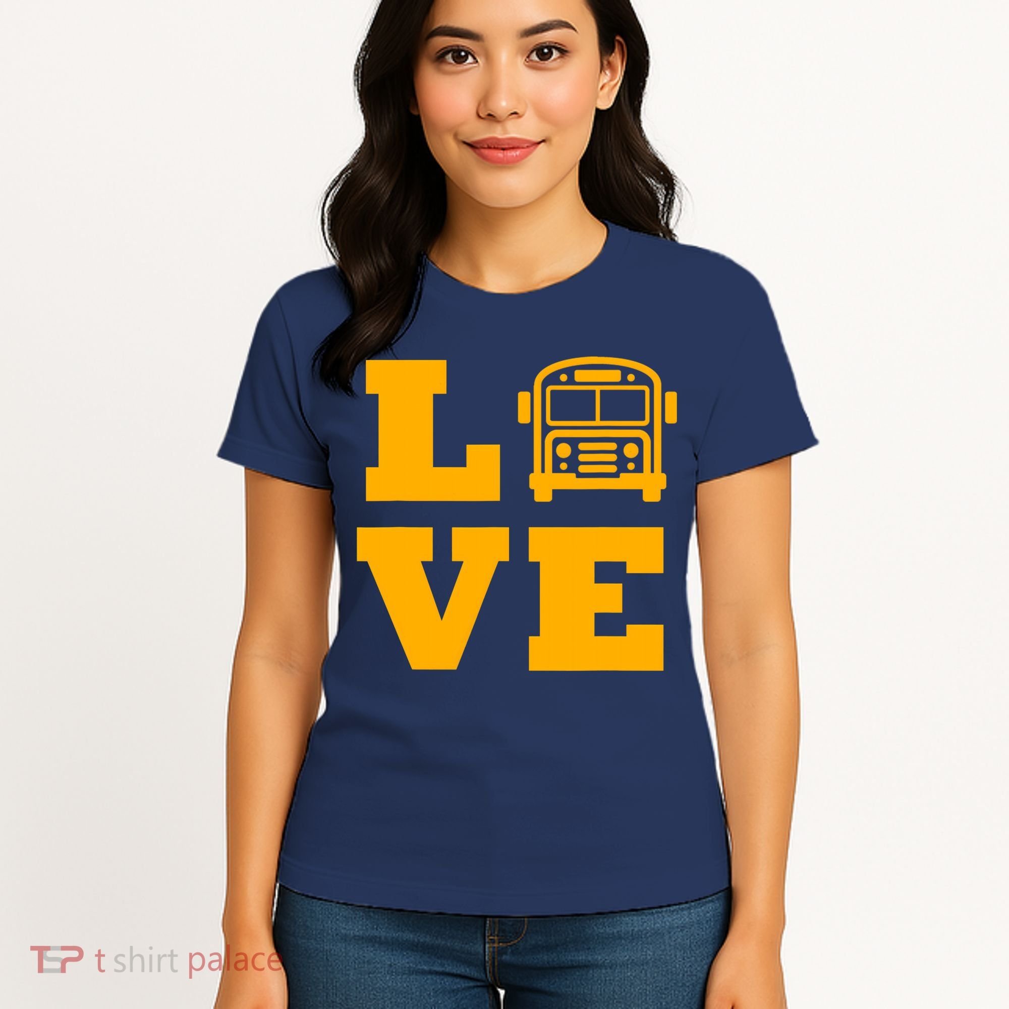 I Love School Buses, School Bus Lovers Women's T-Shirt