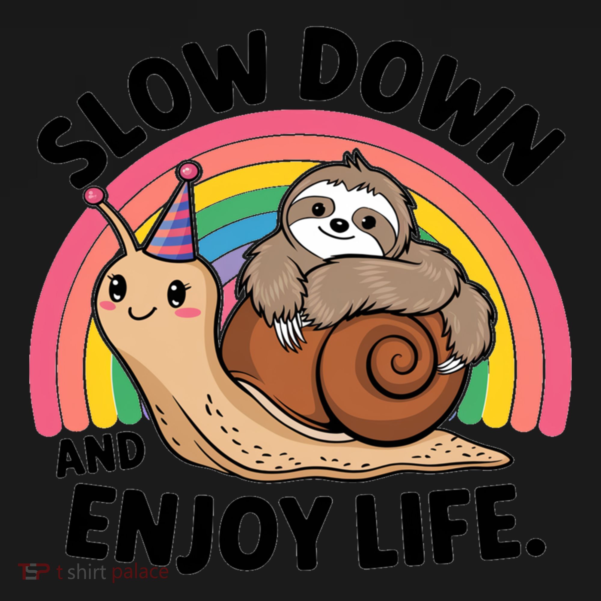 I Love Sloths Snails Positive Sayings Quotes About Life Funny Gift USA-Made Doggie Bandana