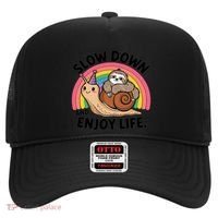 I Love Sloths Snails Positive Sayings Quotes About Life Funny Gift Hat thumb 0
