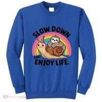 I Love Sloths Snails Positive Sayings Quotes About Life Funny Gift Sweatshirt thumb 0