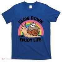 I Love Sloths Snails Positive Sayings Quotes About Life Funny Gift T-Shirt thumb 0