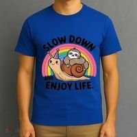 I Love Sloths Snails Positive Sayings Quotes About Life Funny Gift T-Shirt thumb 3