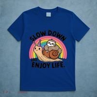 I Love Sloths Snails Positive Sayings Quotes About Life Funny Gift T-Shirt thumb 5