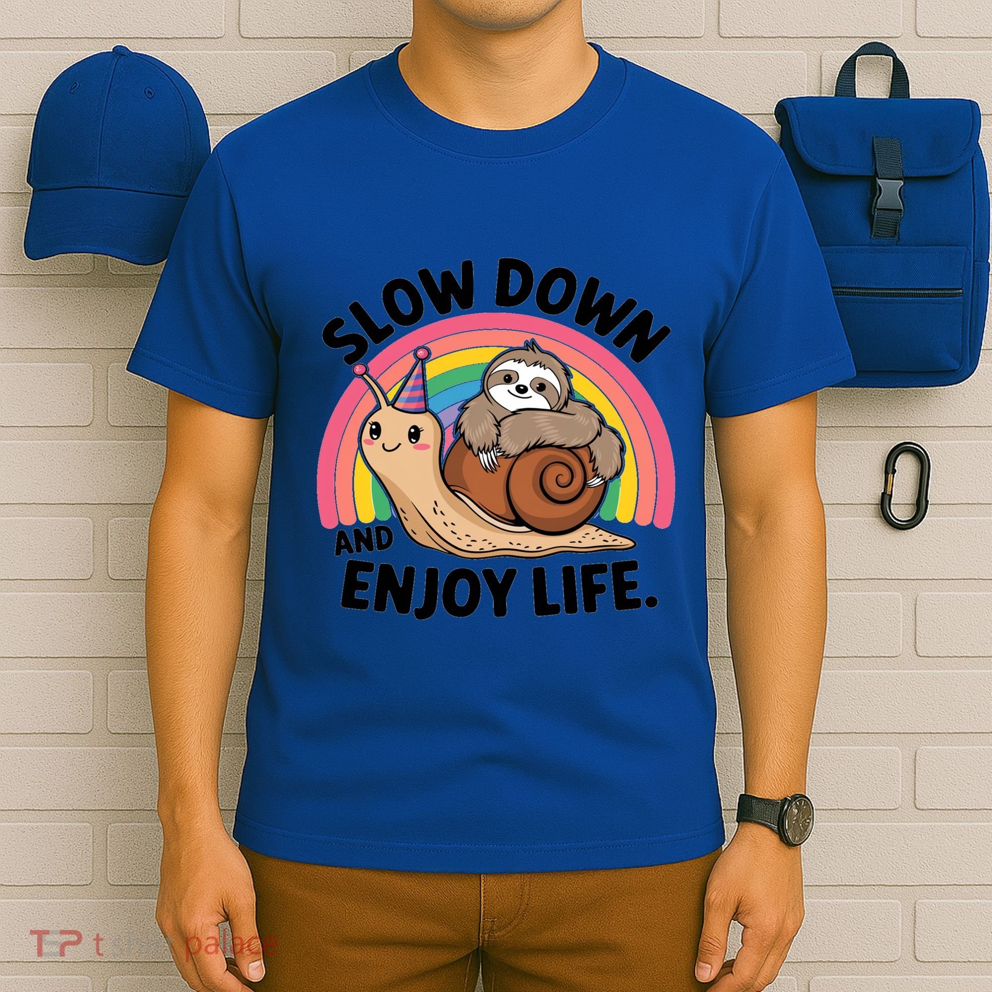 I Love Sloths Snails Positive Sayings Quotes About Life Funny Gift T-Shirt