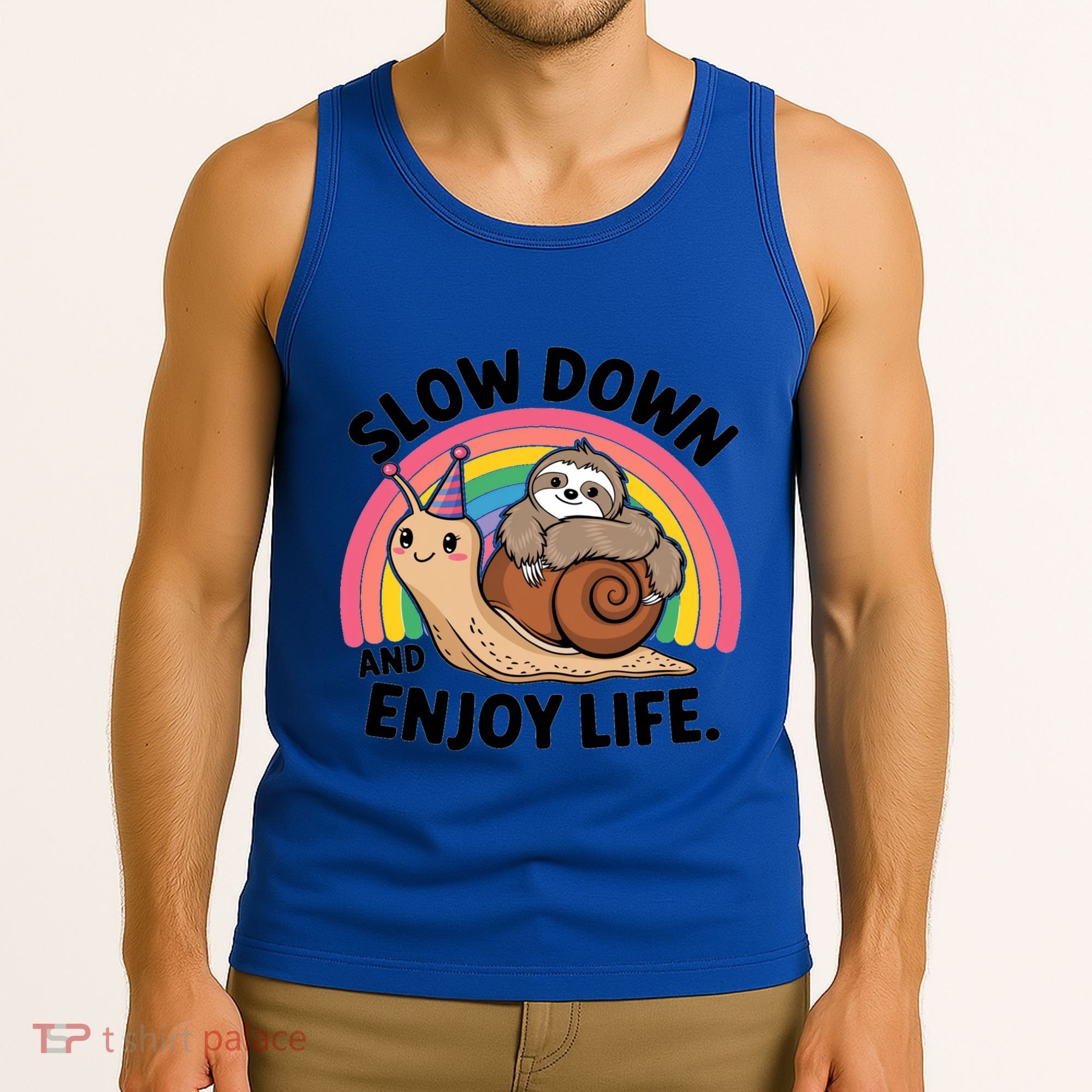 I Love Sloths Snails Positive Sayings Quotes About Life Funny Gift Tank Top