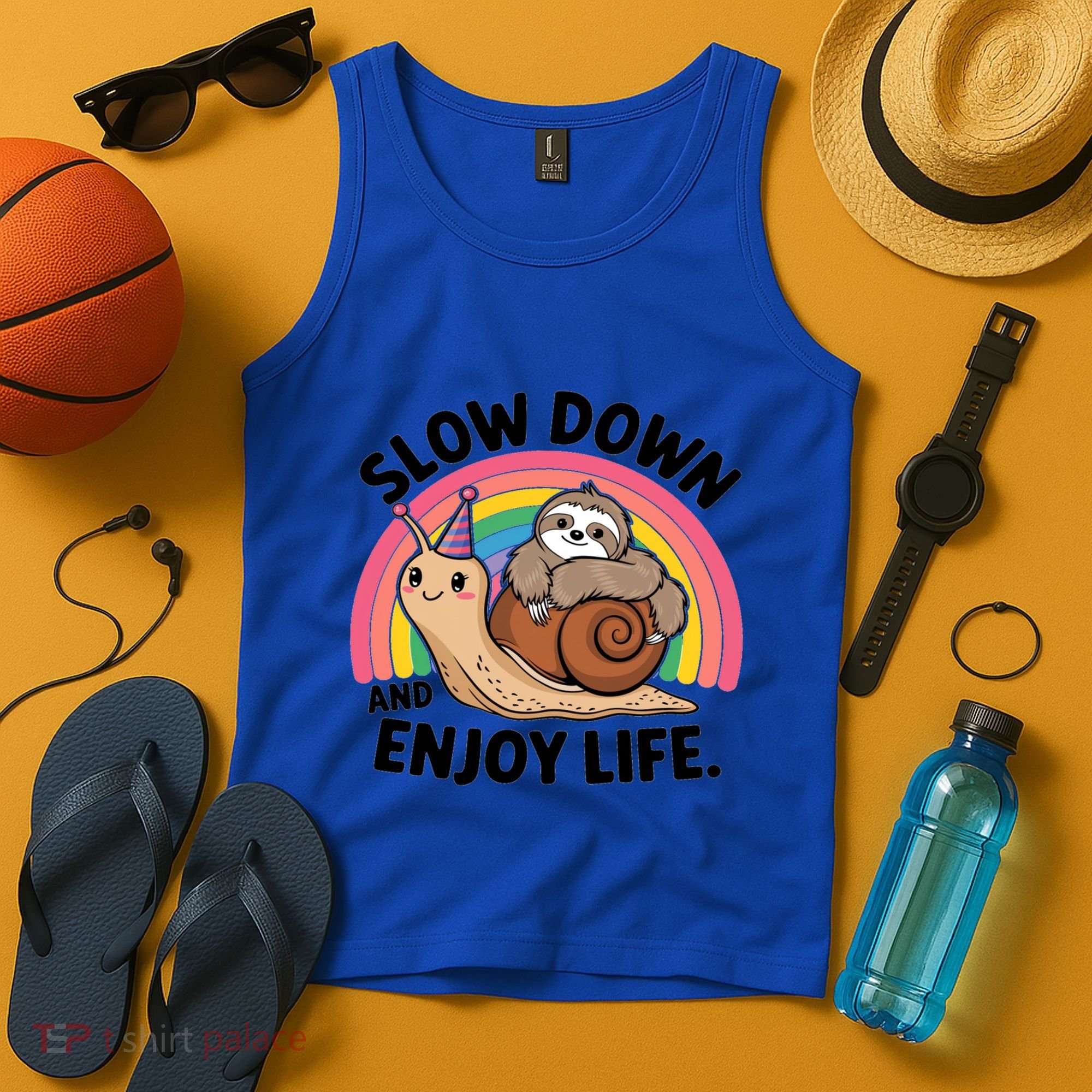I Love Sloths Snails Positive Sayings Quotes About Life Funny Gift Tank Top
