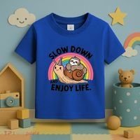I Love Sloths Snails Positive Sayings Quotes About Life Funny Gift Toddler T-Shirt thumb 3