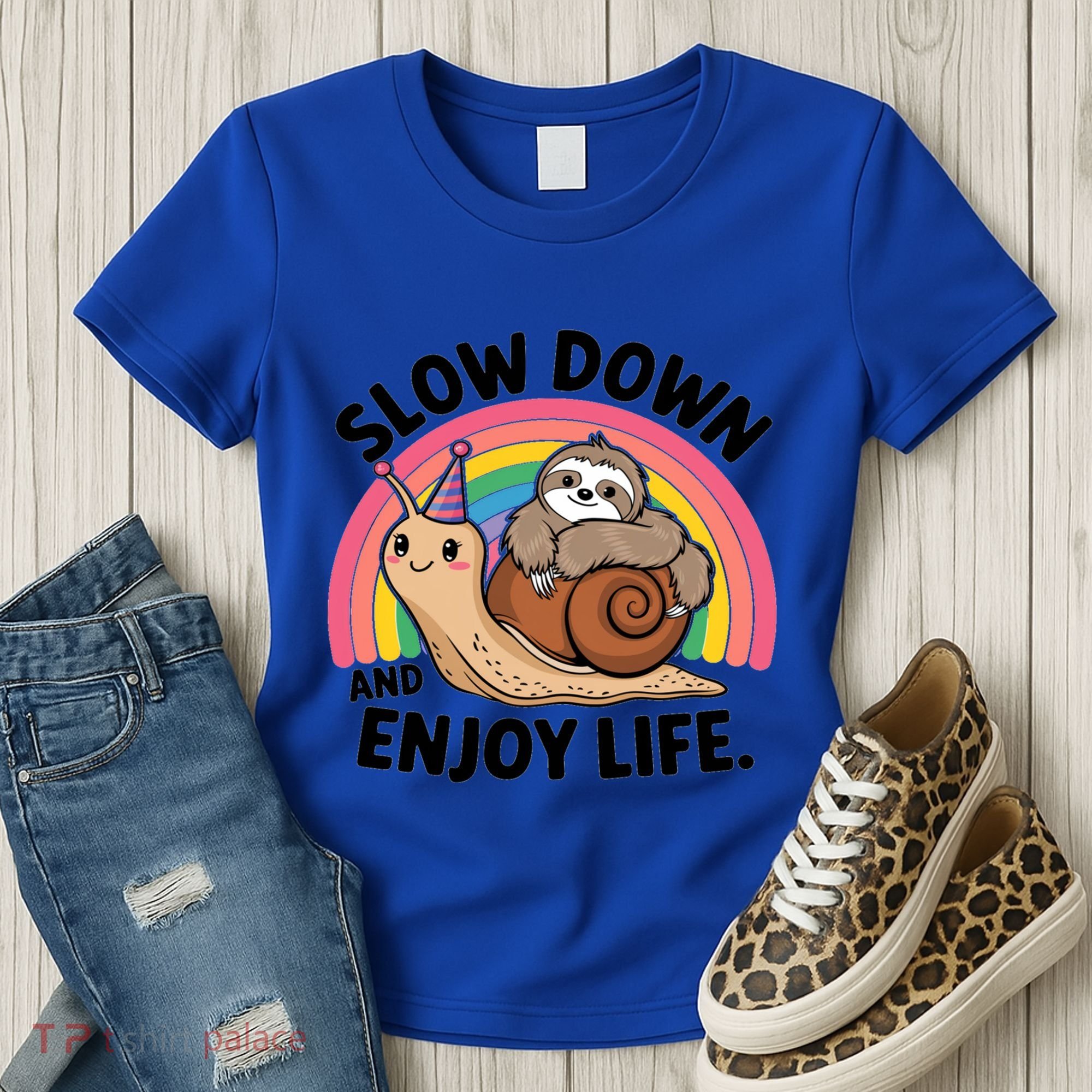I Love Sloths Snails Positive Sayings Quotes About Life Funny Gift Women's T-Shirt