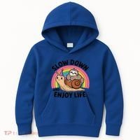 I Love Sloths Snails Positive Sayings Quotes About Life Funny Gift Kids Hoodie thumb 0