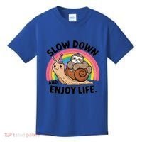 I Love Sloths Snails Positive Sayings Quotes About Life Funny Gift Kids T-Shirt thumb 0