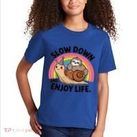 I Love Sloths Snails Positive Sayings Quotes About Life Funny Gift Kids T-Shirt thumb 2