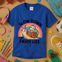 I Love Sloths Snails Positive Sayings Quotes About Life Funny Gift Kids T-Shirt thumb 3