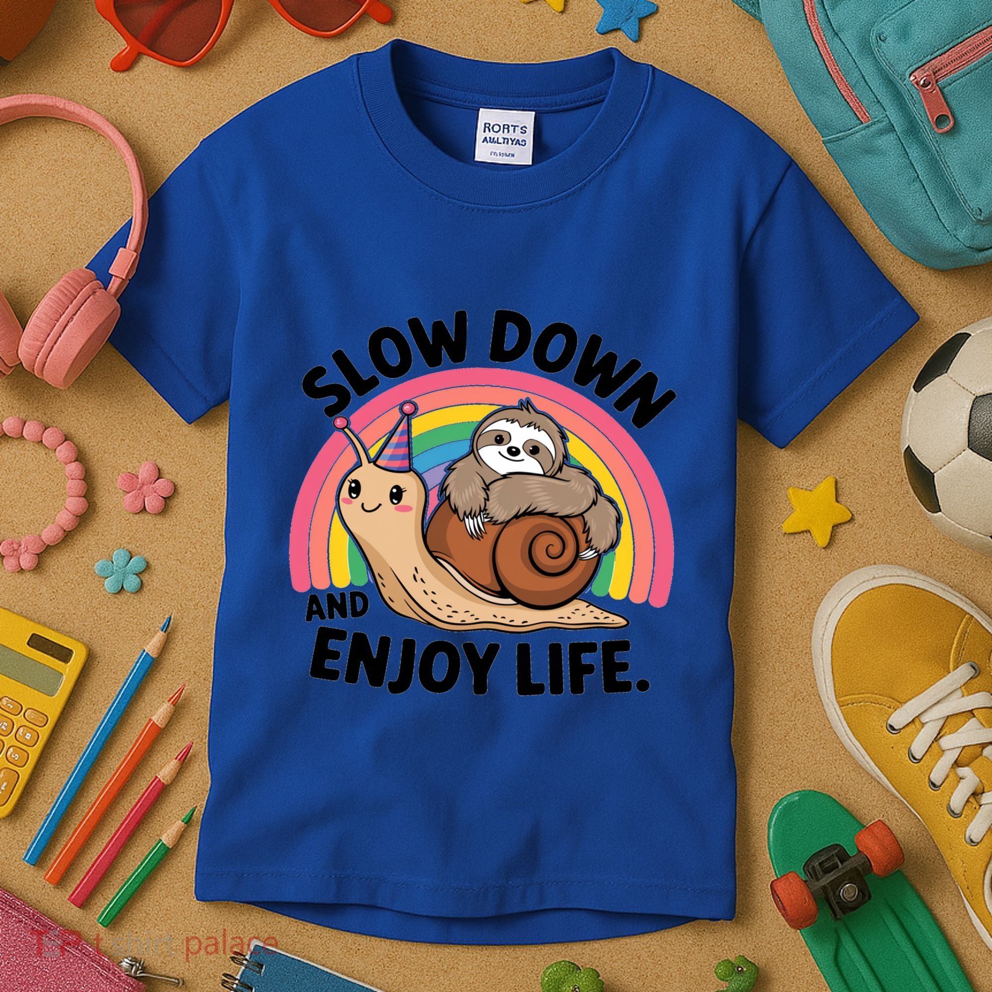 I Love Sloths Snails Positive Sayings Quotes About Life Funny Gift Kids T-Shirt
