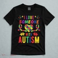 I Love Someone With Autism Ribbon Heart T-Shirt thumb 5
