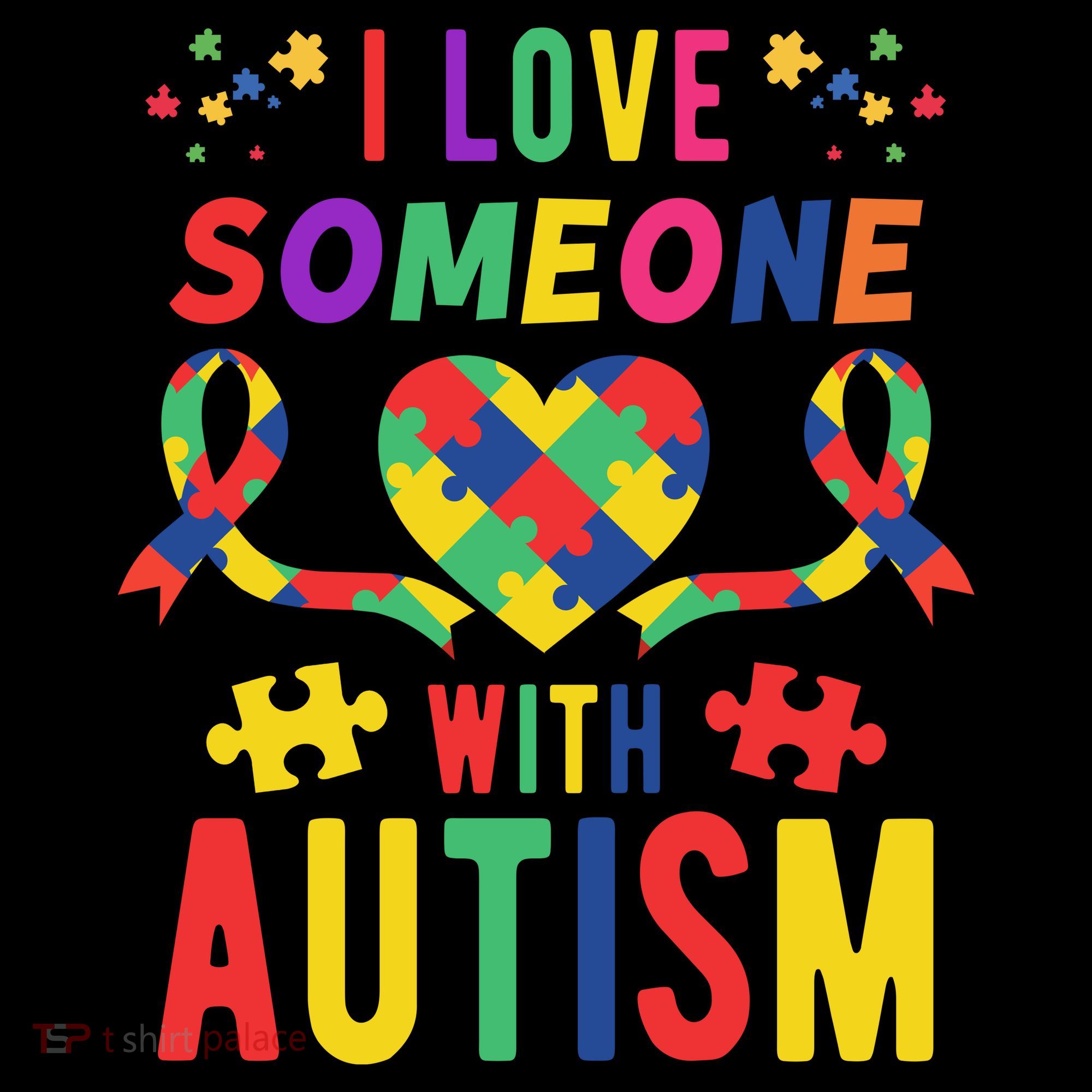 I Love Someone With Autism Ribbon Heart Coffee Mug