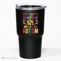 I Love Someone With Autism Ribbon Heart Tumbler thumb 0