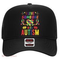 I Love Someone With Autism Ribbon Heart Hat thumb 0