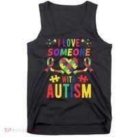 I Love Someone With Autism Ribbon Heart Tank Top thumb 0