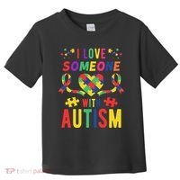I Love Someone With Autism Ribbon Heart Toddler T-Shirt thumb 0