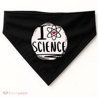 I Love Science L Cool Scientist Theme Graphic Meaningful Gift USA-Made Doggie Bandana thumb 0
