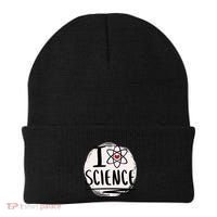 I Love Science L Cool Scientist Theme Graphic Meaningful Gift Beanie thumb 0