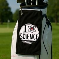 I Love Science L Cool Scientist Theme Graphic Meaningful Gift Golf Towel thumb 2