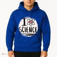 I Love Science L Cool Scientist Theme Graphic Meaningful Gift Hoodie thumb 2