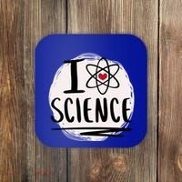 I Love Science L Cool Scientist Theme Graphic Meaningful Gift Coaster thumb 0
