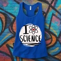 I Love Science L Cool Scientist Theme Graphic Meaningful Gift Women's Tank Top thumb 3