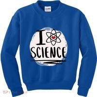I Love Science L Cool Scientist Theme Graphic Meaningful Gift Kids Sweatshirt thumb 0